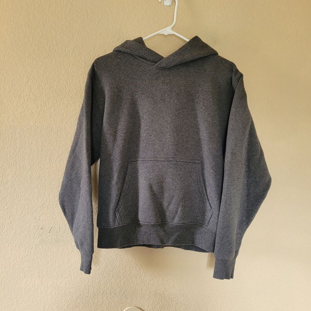Aritzia Tna Sweatfleece Perfect Hoodie Dark Gray Size Small Cozy Fleece Pullover